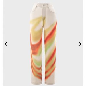 Color-Block Ombre/tie-Dye Pants